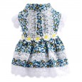 Pet spring skirt west highland bomei bixiong summer pastoral style lace dress puppies dog clothes