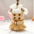 Pet dog clothes teddy bear spring and summer thin puppies chihuahua Bomei pet skirt spring button skirt