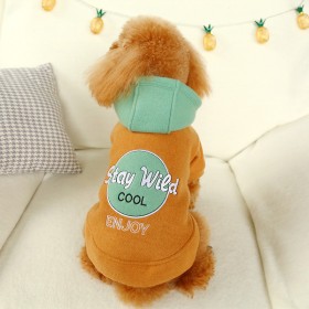 Pet dog dog cat teddy bear Xiong Ono woolen coat clothes embroidered hoodie autumn and winter new