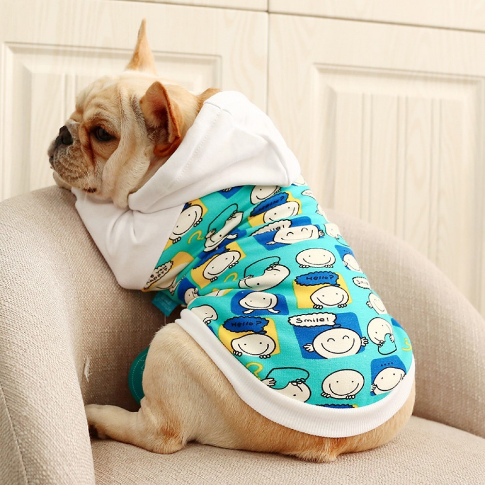 Dog autumn and winter clothing law Dou Schnauzer Corgi pet plus velvet warm winter Teddy clothes hooded sweater