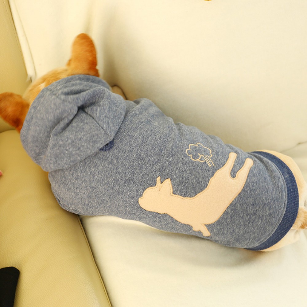Law fighting fat dog pet dog clothes fart little law fighting sweater autumn and winter new plus velvet starling bully dog costume