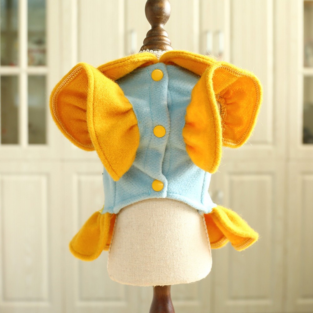 PETCIRCLE pet clothes teddy bear small dog autumn and winter cute duckling dress dog woolen suspenders skirt