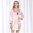 Victoria M silk sexy ladies nightdress summer silk shirt feminine pajamas home service