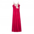 Yaoting explosion silk pajamas ladies summer lace sling long home service DQ636
