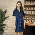 Yaoting explosion silk sexy ladies shirt nightdress spring and summer ladies one-piece pajamas home service SQ776