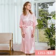 Yaoting silk pajamas ladies summer lace sexy suspenders nightdress red wedding home service DQ1339