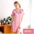Yaoting explosion silk ladies nightgown summer sexy short-sleeved nightdress female summer SQ1023