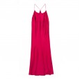 Yao Ting explosion models silk sexy pajamas ladies summer long paragraph simple suspenders night skirt home service 19411
