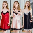 Pajamas silk ladies summer nightdress lace sexy suspenders nightdress home service DQ1196