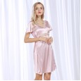 Yaoting silk plus size pajamas ladies summer home wear silk pajamas summer night skirt suit
