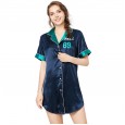 Yaoting silk sexy nightdress ladies summer silk shirt feminine pajamas home service SQ829