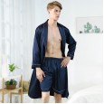 Silk pajamas men's spring and summer single shorts pajamas home service DK1342