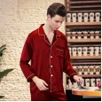 Yaoting explosion silk pajamas men's spring long-sleeved red wedding home service suit TZ779