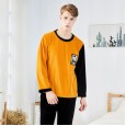 Yaoting classic velvet pajamas men's long-sleeved winter hedging contrast color home service two-piece suit SR975
