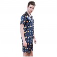 Yaoting classic silk couple pajamas ladies spring short-sleeved shorts home service suit 726 727