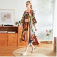 New simulation silk wedding pajamas silk ladies spring and autumn summer long morning robe home pajamas