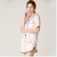 New female short-sleeved shorts pajamas suit simulation silk home service silk shorts shorts home wear DL