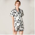 New pajamas women's spring and summer simulation silk thin short-sleeved shorts suit ladies home service silk DL