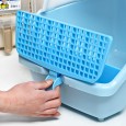 Cat litter box fully enclosed cat toilet double layer large pine wood Alice cat litter box feces pot Alice cat urinal