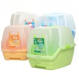 Cat litter box fully enclosed cat toilet double layer large pine wood Alice cat litter box feces pot Alice cat urinal