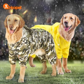 Golden retriever hooded raincoat dog Samoyed medium-sized large dog-side animal husbandry poncho all-inclusive four-foot pet big dog clothes