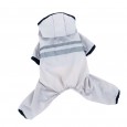 Gray raincoat dog clothes four-legged hooded teddy bear poncho winter clothing pet clothing