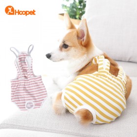 Dog physiological pants cute pet ear stripe physiological pants anti-harassment sanitary pants Teddy dog diapers for diapers