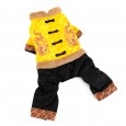 Dog clothes Puppy Tang suit Large dog Golden Retriever Samoyed Alaska dog autumn and winter pet new cotton coat