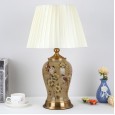 Modern Chinese retro ceramic table lamp simple American high-end living room villa bedroom bedside table lamp