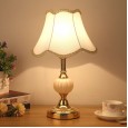 European style simple glass table lamp creative fashion warm warm Nordic bedroom bedside lamp