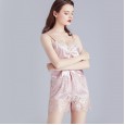 Spring and autumn and summer sexy pajamas female sexy underwear lace suspenders shorts suit home service thin section YT