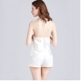 Sexy pajamas ladies spring and autumn summer lace perspective beautiful back hanging neck straps suspenders shorts home service YT