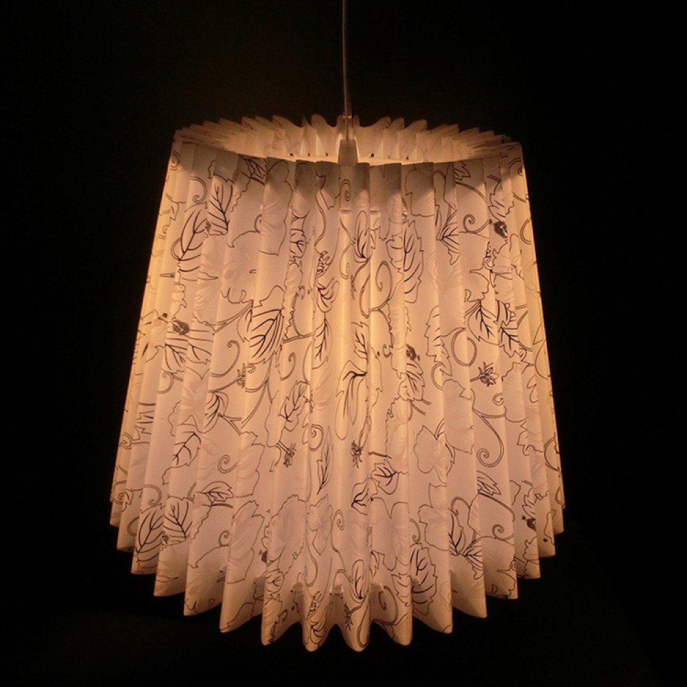 Household lighting multiple angle lampshade white black pattern Chinese bedroom table lamp accessories lampshade