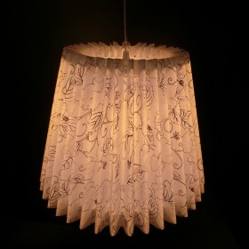 Household lighting multiple angle lampshade white black pattern Chinese bedroom table lamp accessories lampshade