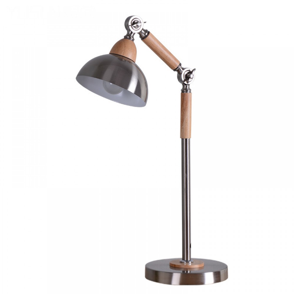 Nordic solid wood reading table lamp eye protection simple creative net red office study bedroom bedside iron table lamp