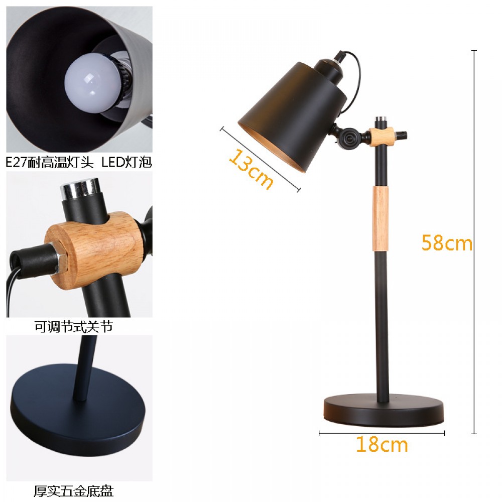 Modern minimalist led table lamp bedroom study bedside university student desk study work reading eye protection lamp