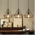 American country hemp rope industrial wind retro wrought iron chandelier diamond bird cage creative loft bar restaurant chandelier