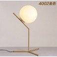 Nordic modern minimalist bedroom bedside lamps creative personality metal decoration warm milky white ball glass table lamp