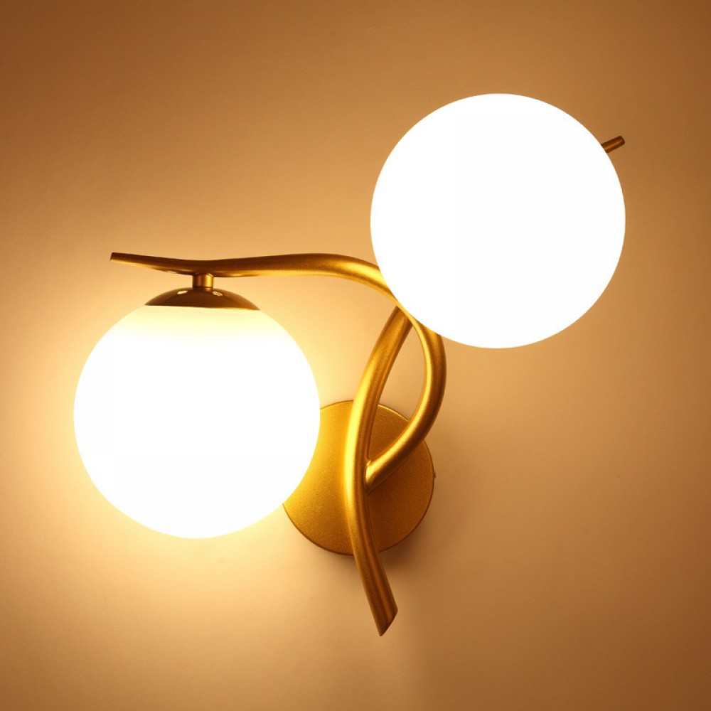 Modern minimalist double head wall lamp bedroom bedside lamp creative guest room balcony corridor lamp aisle stairs restaurant wall lamp
