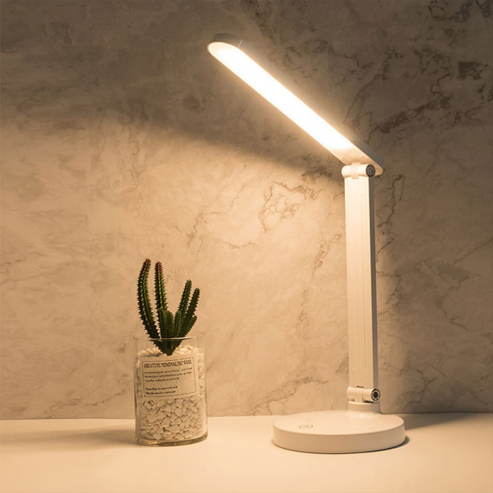 LED desk lamp USB folding eye protection lamp children's night light smart home tri-color electrodeless dimming creative touch lamp