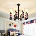 Children's room lamp boy and girl bedroom chandelier Northern style room lighting cartoon creative personality LED lamps