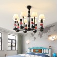 Children's room lamp boy and girl bedroom chandelier Northern style room lighting cartoon creative personality LED lamps