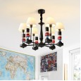 Children's room lamp boy and girl bedroom chandelier Northern style room lighting cartoon creative personality LED lamps