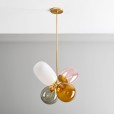 Nordic children's room chandelier simple modern creative restaurant bar stained glass girl princess bedroom lamps
