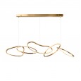 Dining room chandelier light luxury creative bar personality living room minimalist Nordic style stainless steel circle art modeling lamps