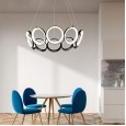 Postmodern ring chandelier creative art simple golden villa Nordic designer light luxury living room lamp