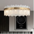 New post-modern minimalist creative living room chandelier light luxury designer glass bedroom den model room chandelier