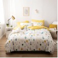 Spring and summer cartoon fresh series four-piece cotton four-piece bed linen bedding set for
