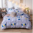 Net red models Nordic style cotton four-piece cotton bedding dormitory bed sheets single quilt three-piece