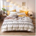 Net red models Nordic style cotton four-piece cotton bedding dormitory bed sheets single quilt three-piece